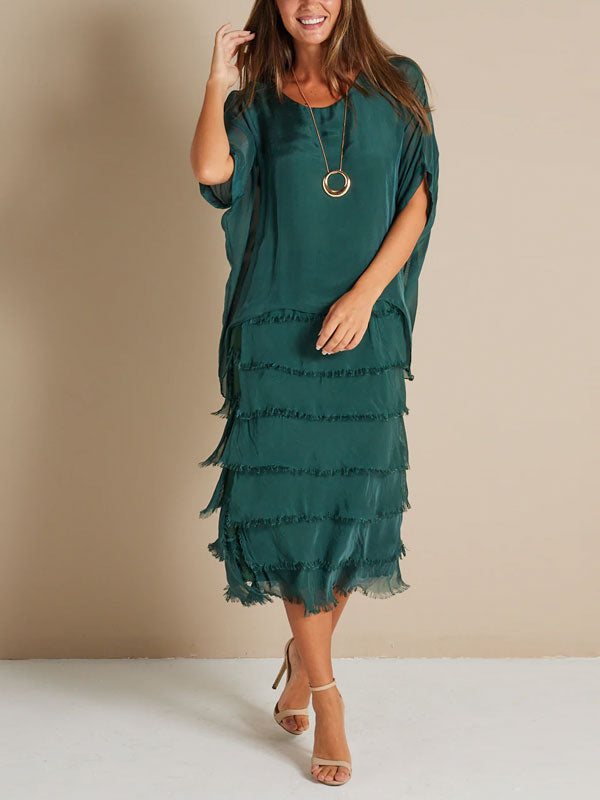 Straight temperament chiffon temperament women's dress