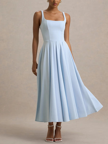 Square Collar And Elegant Temperament Women's Dress