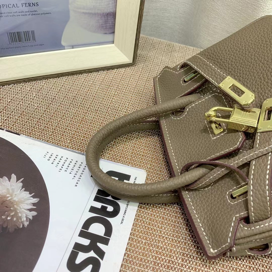 H BIRKIN MINI GOLD HARDWARE EPSOM DARK BEIGE 20CM