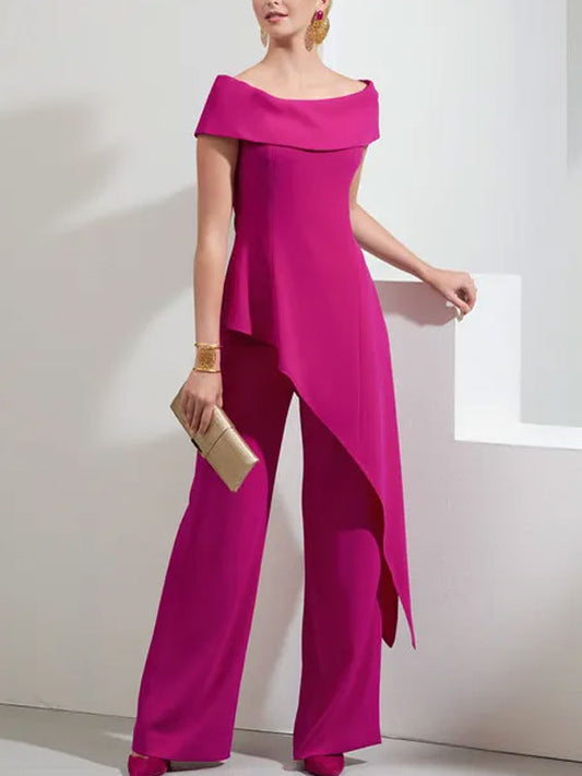 One-shoulder temperament design prom ladies suit