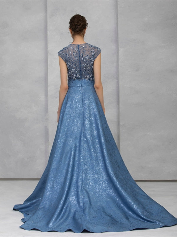 Round Neck Sleeveless Mesh Solid Color Maxi Dress