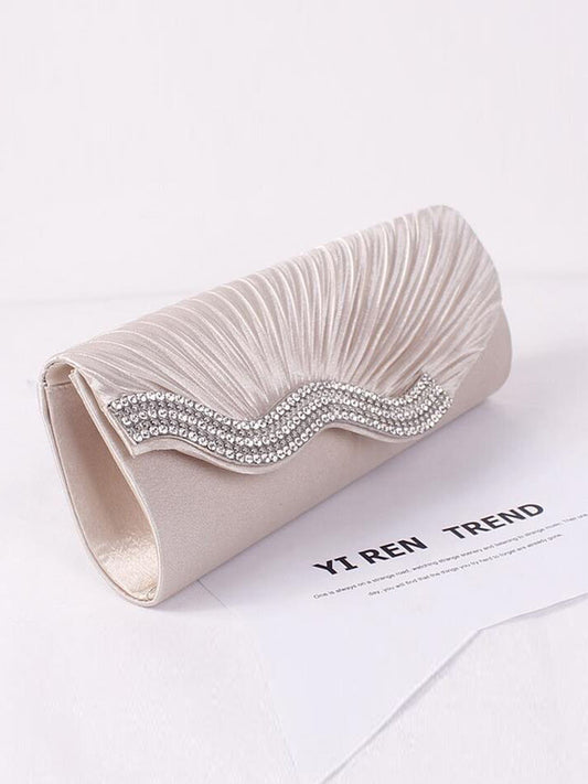 Pleated Diamond Clutch