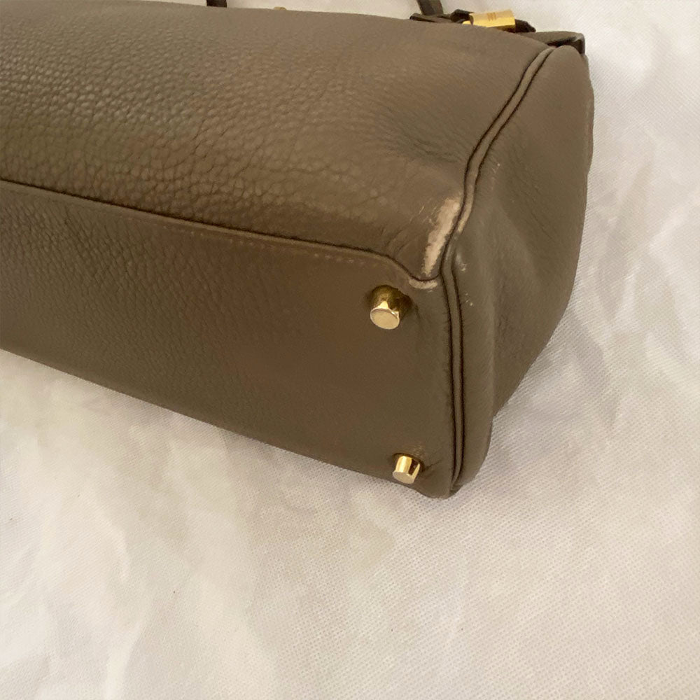 Hermès Kelly 35 Etain Togo Leather Handbag