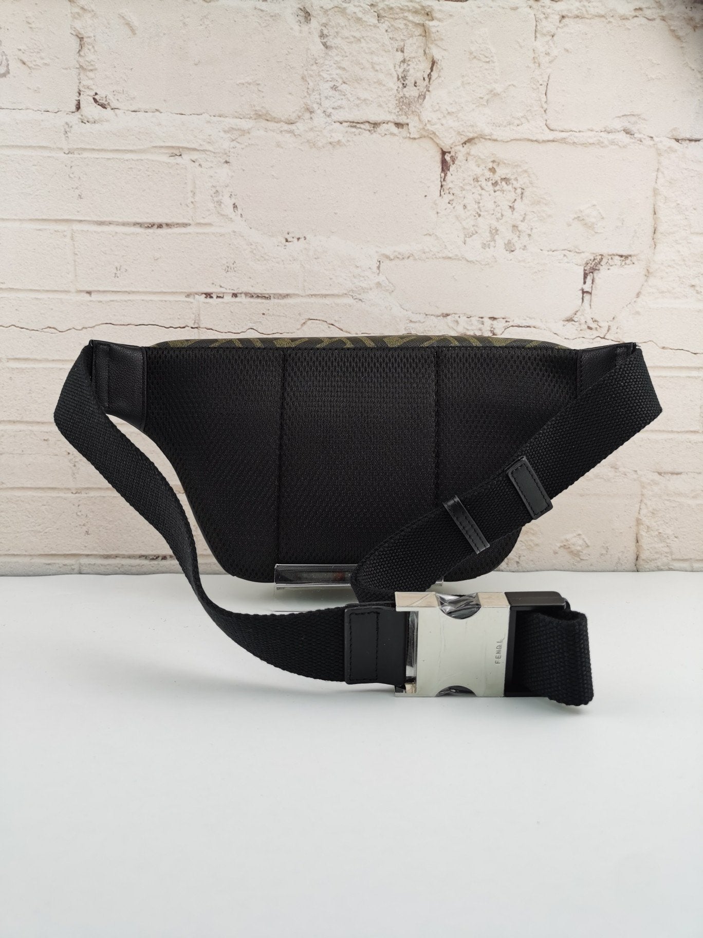 Fendi Zip Belt Bag Zucca Coated Canvas and Leather