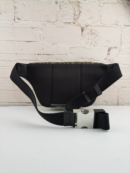 Fendi Zip Belt Bag Zucca Coated Canvas and Leather