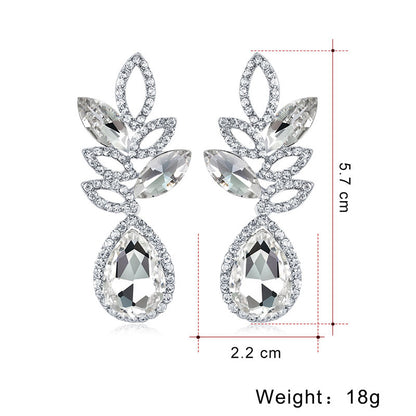 High-grade crystal temperament bridal earrings