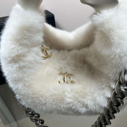 CHANEL Plush Designer Shoulder Top Handle Bag Crossbody Underarm Top Handle Bag For Women