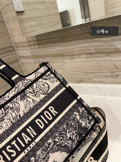East-West Dior Book Tote with strap