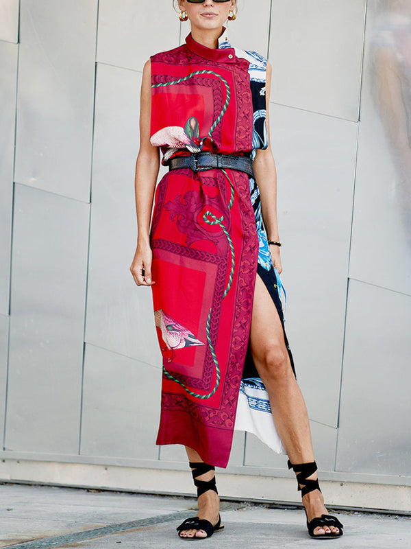 Temperament Printed Elegant Street Shot Ladies Dress