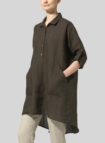 Women's Solid Color Top And Trousers Suit