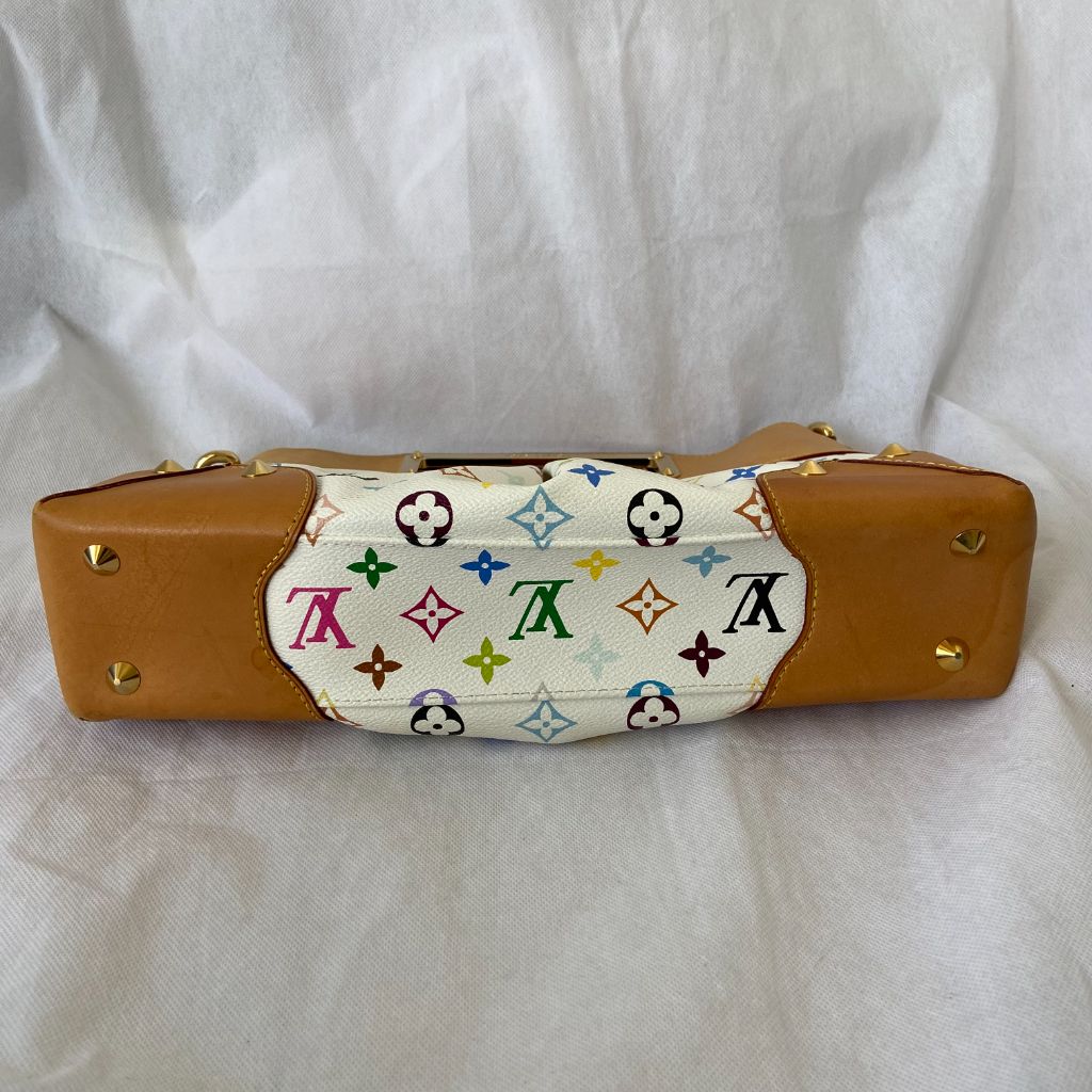 Louis Vuitton White Multicolor Monogram Canvas Judy MM Bag