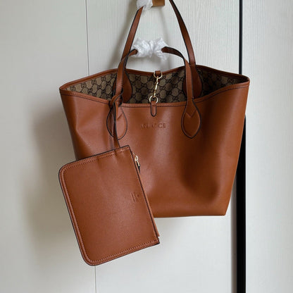 GUCCI TOTISSIMA SMALL REVERSIBLE TOTE BAG BROWN 30CM ‎839124 AAFEQ 2743