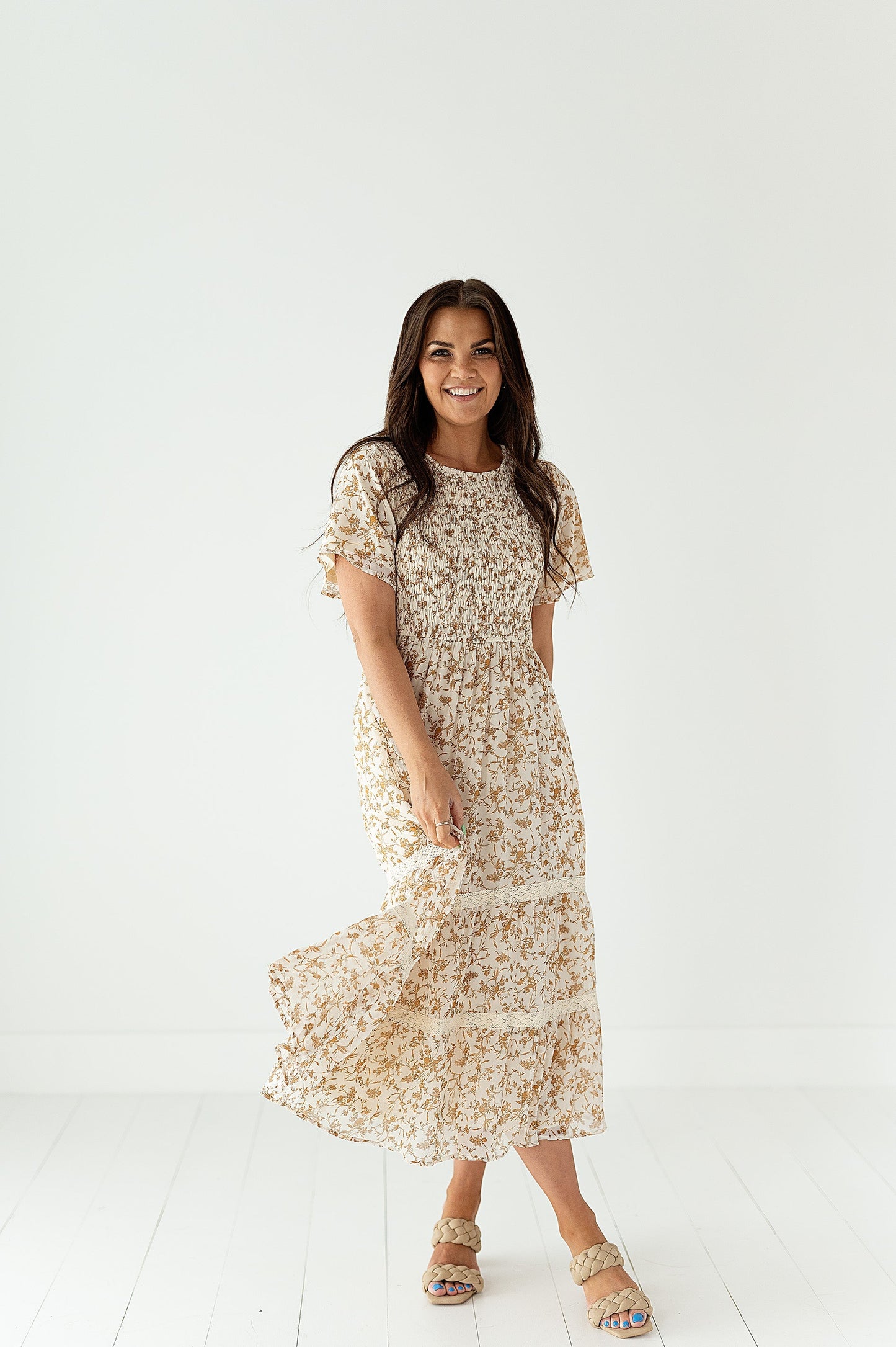 loveedsTM-Ramona Tiered Dress in Ivory