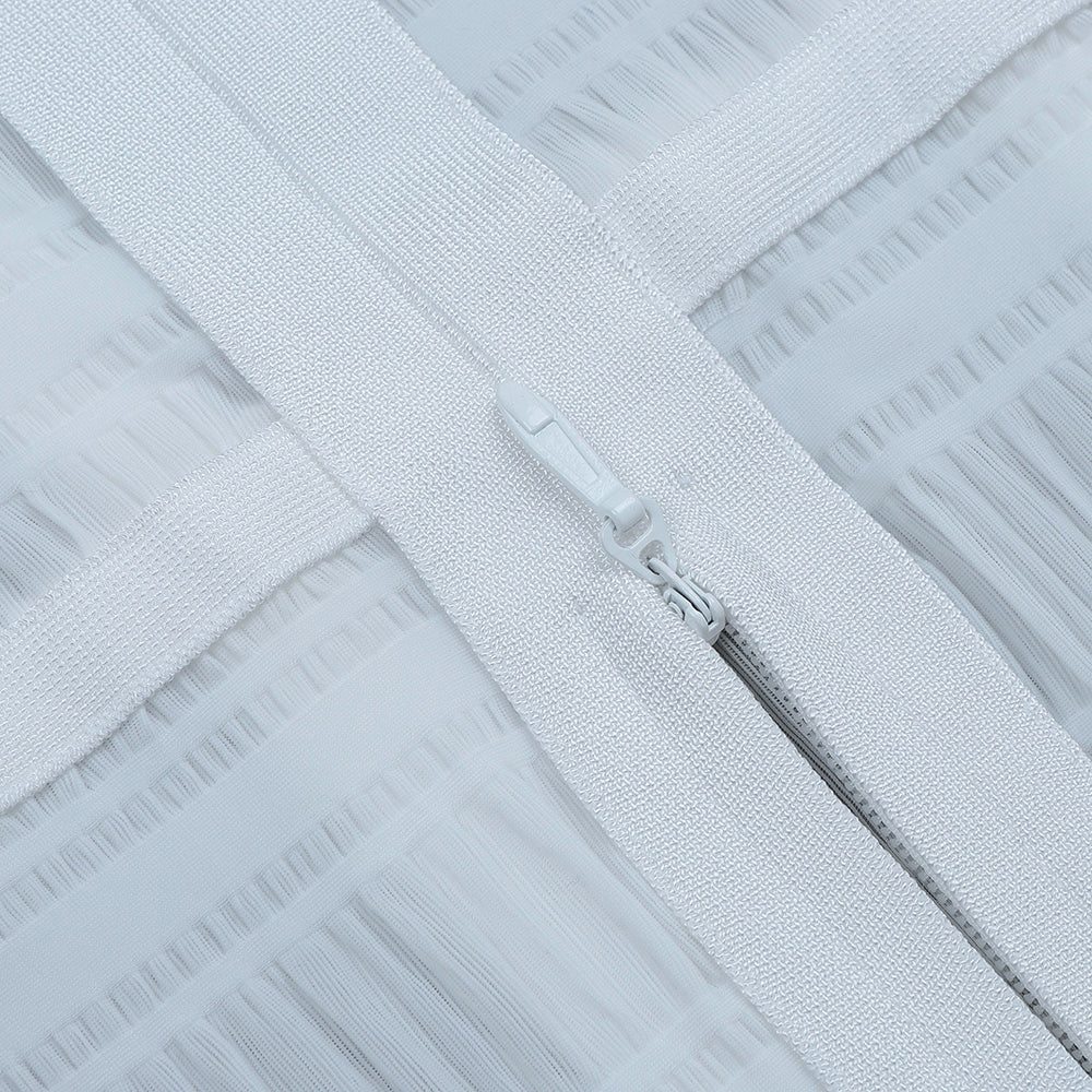 loveedsTM-Hollow Fringe White Sleeveless One-piece Dress Summer Party Gathering Dresses