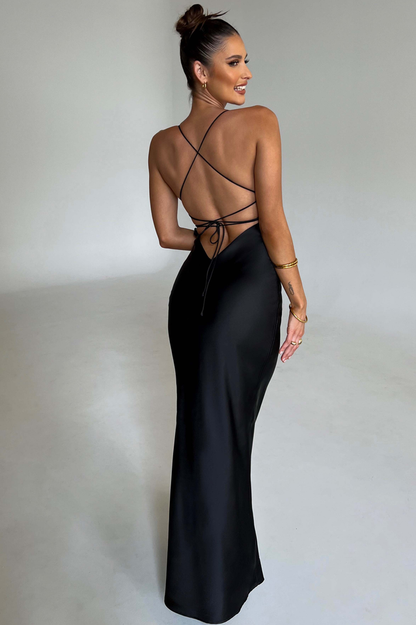 loveedsTM-Sexy Halter Satin Dress