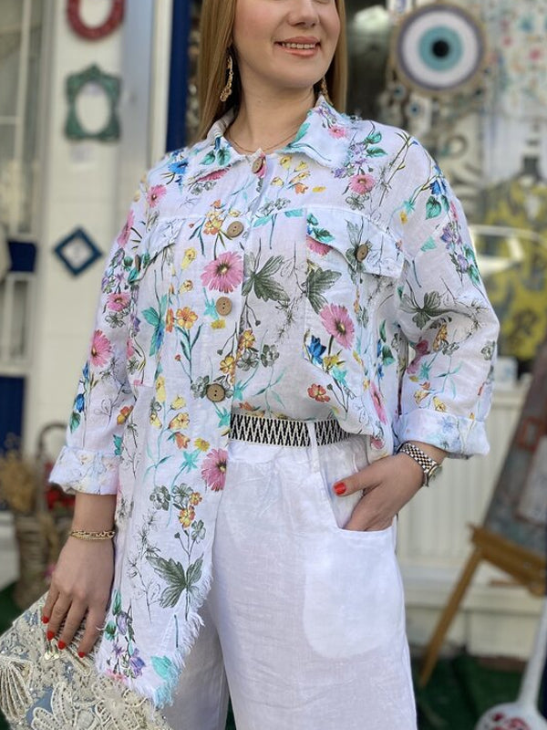 Printed Shirt with Temperament and Comfort Women's Suit