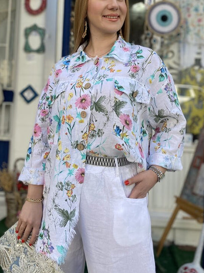 Printed Shirt with Temperament and Comfort Women's Suit