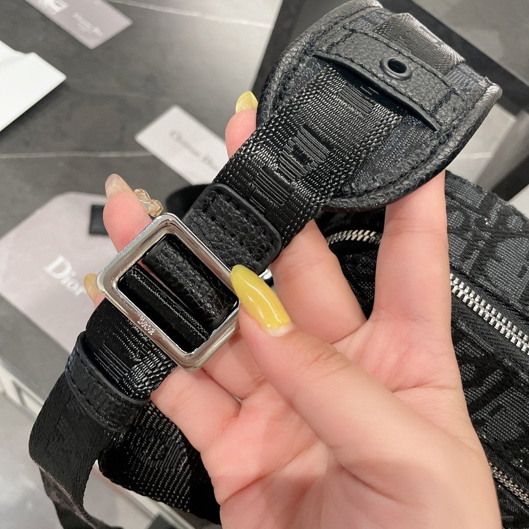 Dior Safari Messenger Bag Black Canvas