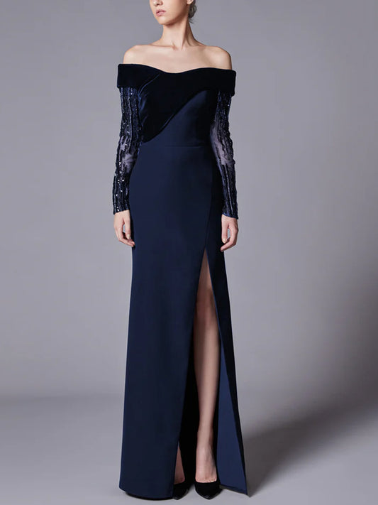 Solid Color Corduroy Tube Top Maxi Dress