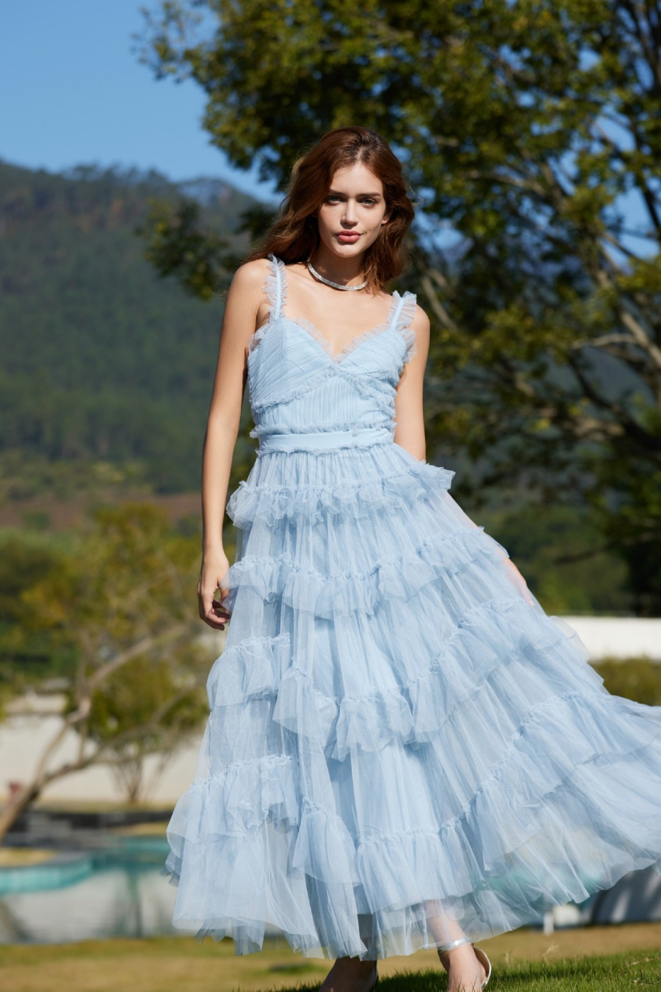 loveedsTM-Skirt V-neck high waist cake dress