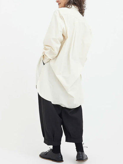 Loose Pleated Women's Seven Points Pants