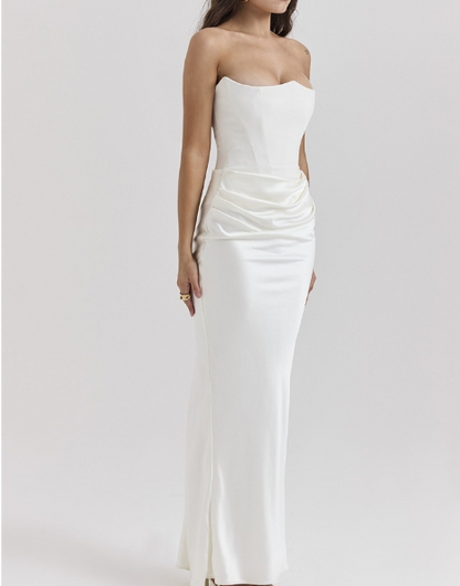 loveedsTM-Strapless sexy backless slim evening dress