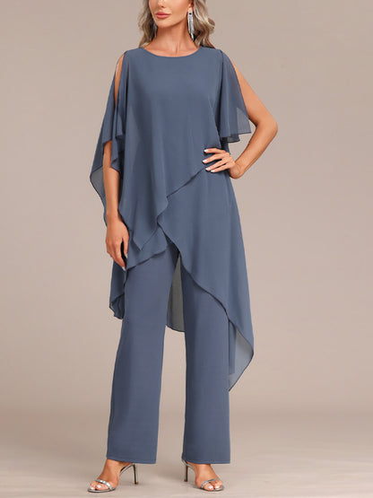 Round Neck Solid Color Jumpsuit