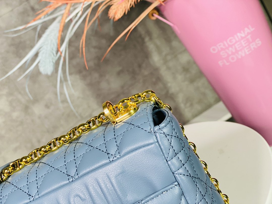 Dior Medium Dior Caro Bag Black Supple Cannage Calfskin Women