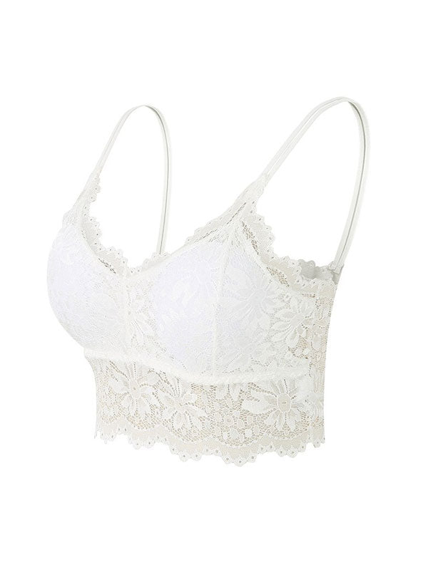 Anti-flight lace back halter bra