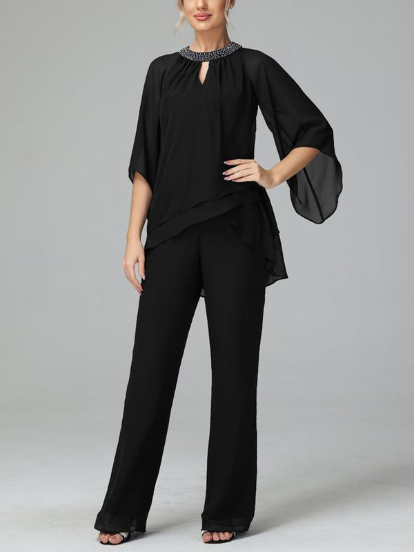 Temperament Chiffon Long Sleeve Temperament Women's Suit
