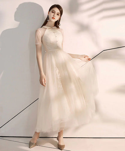A Line Tulle Evening Dress, Graduation prom dress         cg23185