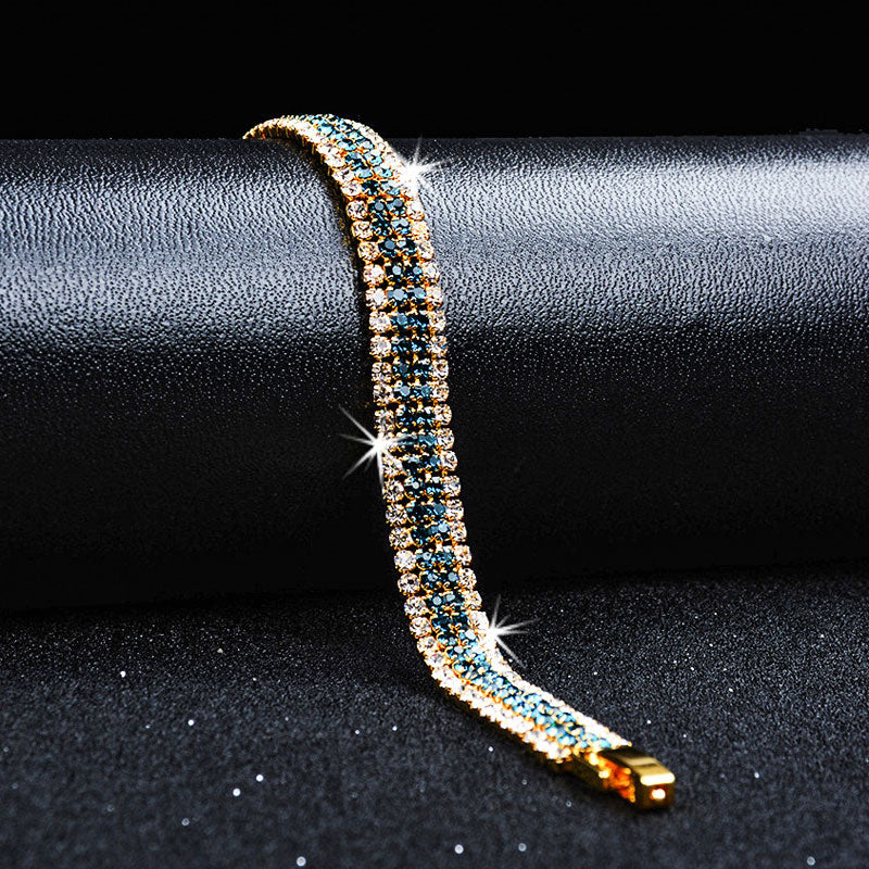 Crystal Gold Simple Full Diamonds Women's Bracelet