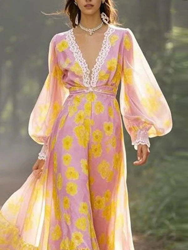 Temperament Chiffon Elegant And Flowing Women's Dress