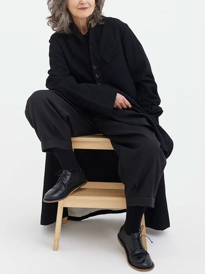 Loose Pleated Women's Seven Points Pants