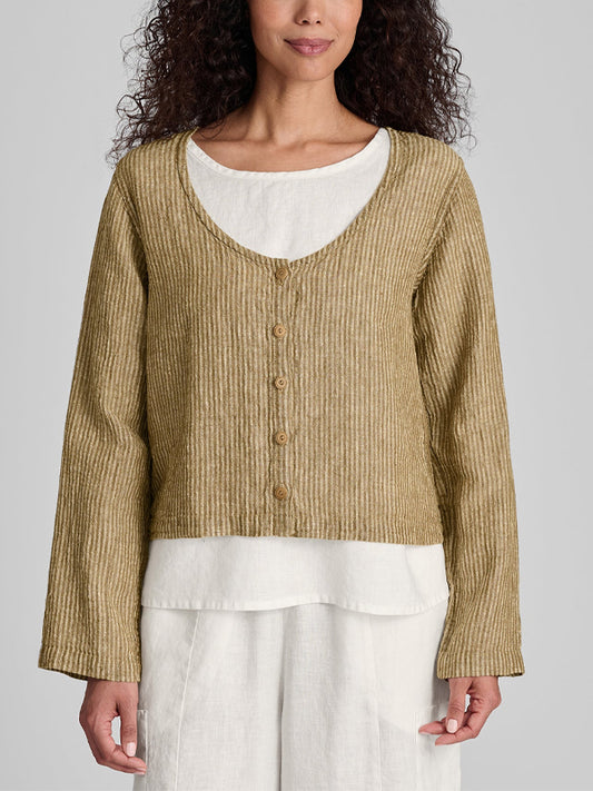 Cotton And Linen Cardigan