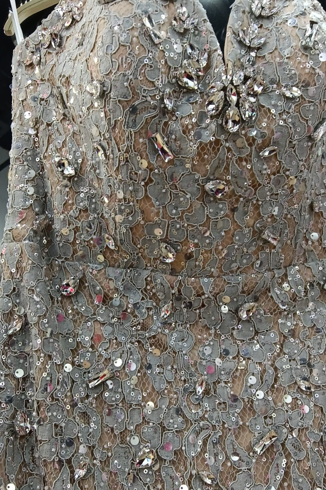 loveedsTM-Crystal Tassel Hem Heavy Tube Dress-vx