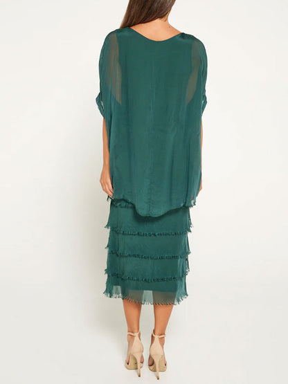 Straight temperament chiffon temperament women's dress