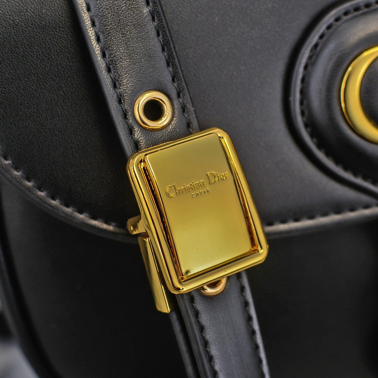 Dior Medium Dior Bobby Bag Black Box Calfskin Women