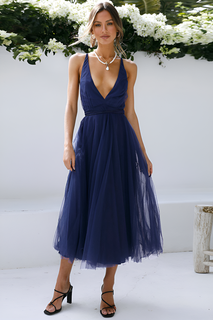 loveedsTM-Sexy mesh flowing dress bridesmaid dress