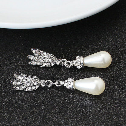 Pearl necklace alloy temperament wedding set