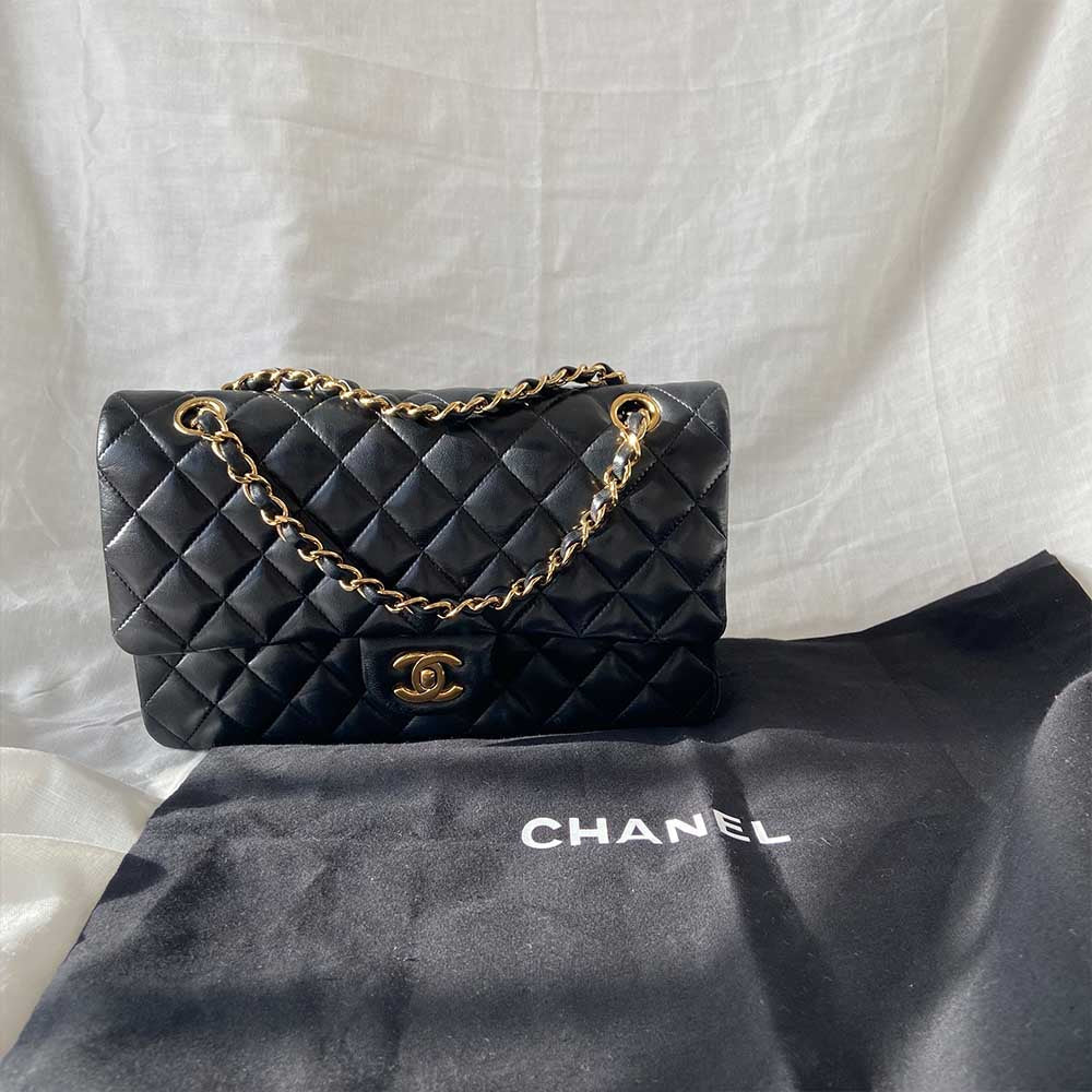 Chanel Medium Lambskin Double Flap Bag
