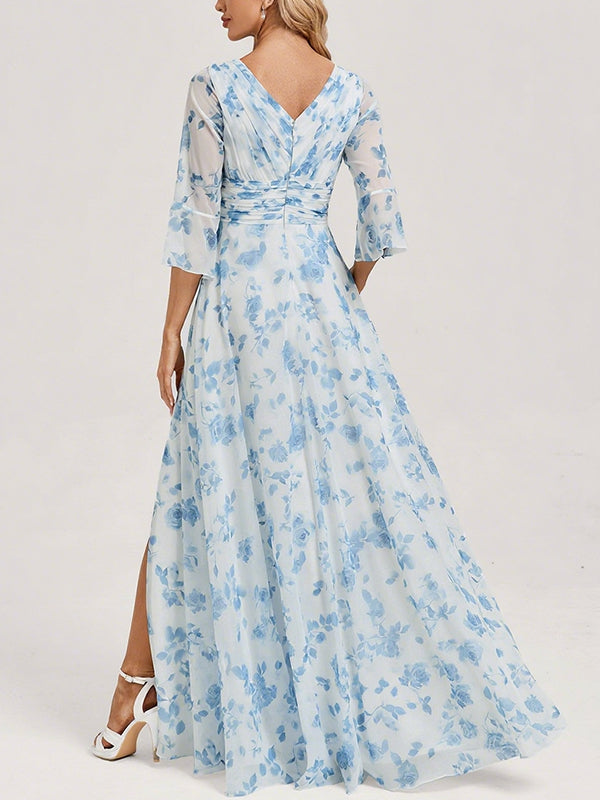 Elegant Floral Holiday Women's Dress