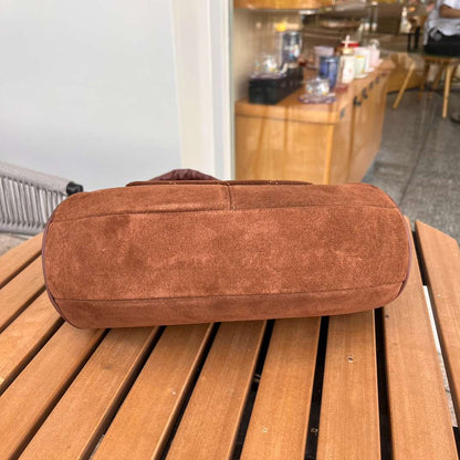 Chanel Accordion Flap Bag In Beige Quilted