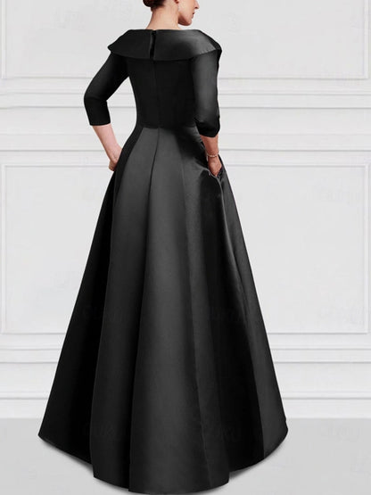 Lapel Solid Color Maxi Dress