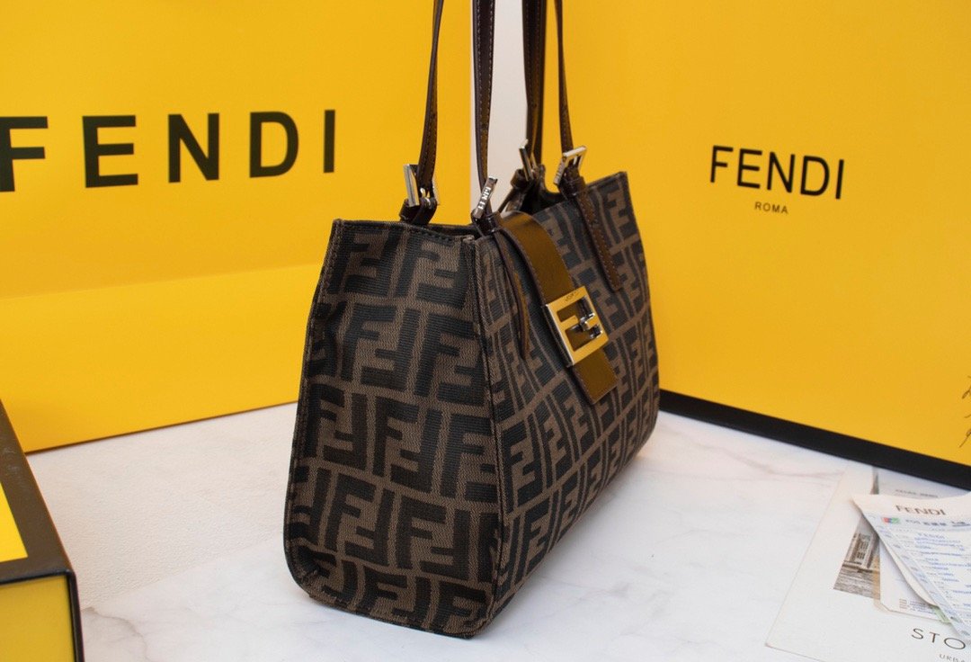 Fendi Zucca Canvas Mamma Hand Bag
