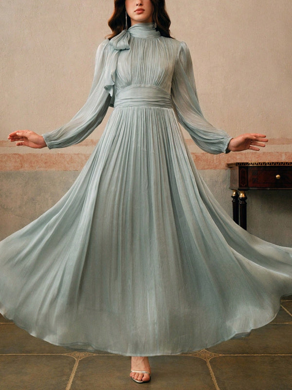 Elegant Bow at Waist Women's Dress