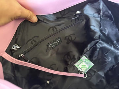 Chanel  Calfskin Quilted Large Cambon Flap Pink Black