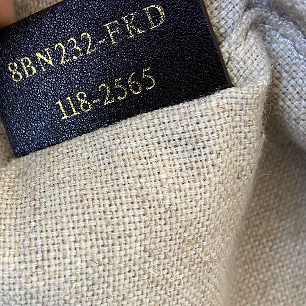 Fendi red and tan bicolor shoulder bag