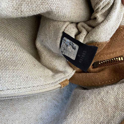 Fendi red and tan bicolor shoulder bag