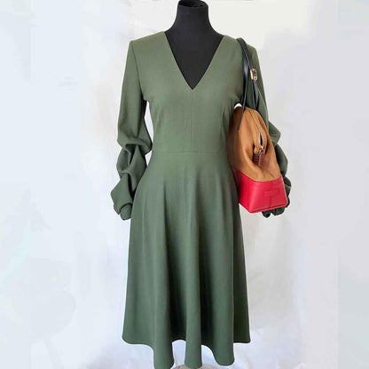 Fendi red and tan bicolor shoulder bag